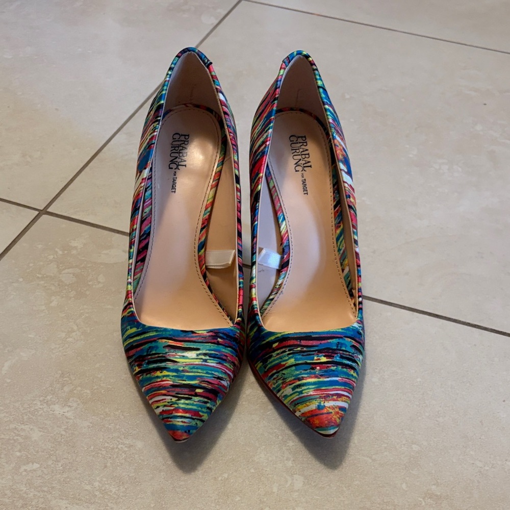 Prabal Gurung for Target Multicolor Striped Pointed-Toe Pumps